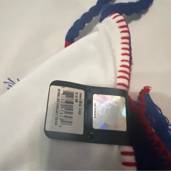 Kansas Jayhawks NEW Winter Hat w/ Tassles . College NCAA Warm Knit Adult Fan NWT - Picture 4 of 6